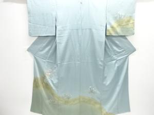 地紙に菊模様刺繍一つ紋訪問着